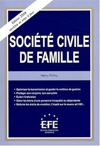Book's Cover of Société civile de famille