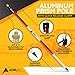 AdirPro Aluminum Prism Pole - Telescopic 15’ (4.6m) - Adjustable Tip – Quick Release Clamp - Metric Graduation - Strong & Lightweight GPS Pole - for Use with Prisms - Rover Rod - GNSS Instruments