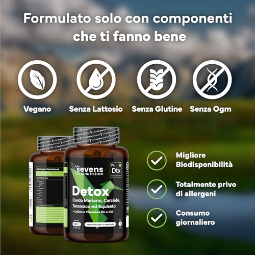 Cardo Mariano, Tarassaco E Carciofo - Detox Per Fegato E Intestino - 120 Capsule - 80% Silimarina Per La Normale Funzione Epatica - Cardo Mariano Fegato Ad Alto Dosaggio - Qualità Superiore - 4