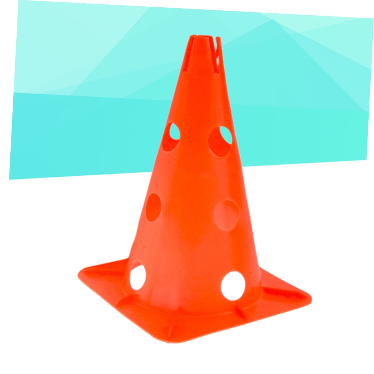 Toyvian 5pièces Cônes De Marquage à Fentes De Cônes pour Obstacle De Football Ajourés pour Signalisation De Patinage Et Entraînement Orange