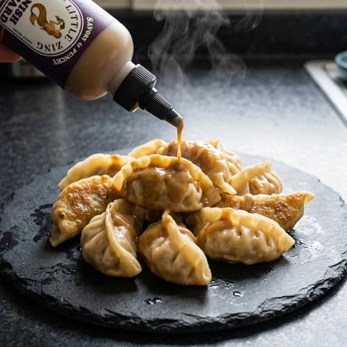 Image of Little Zing Garlic Miso Mustard, Savory Umami Sauce with White Miso, Black Garlic & Red Wine Vinegar, Vegan & Gluten Free, for Sushi, Ramen, Poke Bowls & Roasted Veg, 10 oz