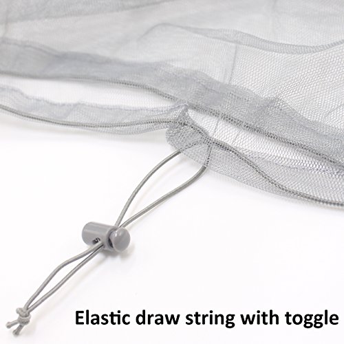 Anvin Mosquito Head Mesh Nets Gnat Face Netting For No See Ums Insects Bugs Gnats Biting Midges From Any Outdoor Activities, Works Over Most Hats Comes With Free Stock Pouches (3Pcs, Grey) #TOP3