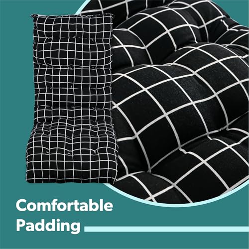 Kuber Industries 18x48 Inch Extra Long Chair Cushion Black - Image 6