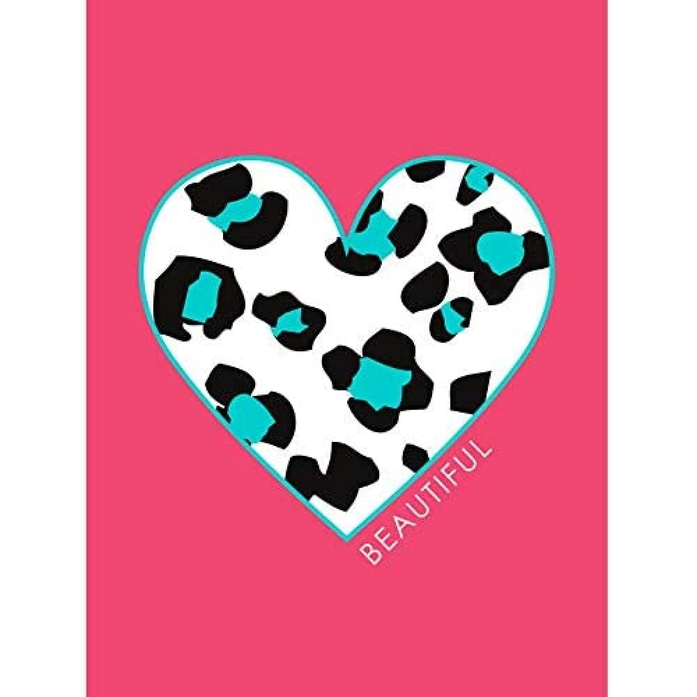 Wee Blue Coo Pink Teal Leopard Beautiful Art Print Canvas Premium Wall Decor Poster