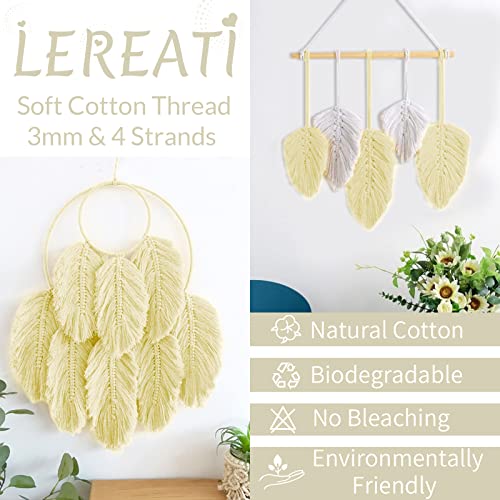 LEREATI Macrame Cord 3mm x 100m, Thick Macrame Rope Natural Cotton Rope Craft String - Image 4