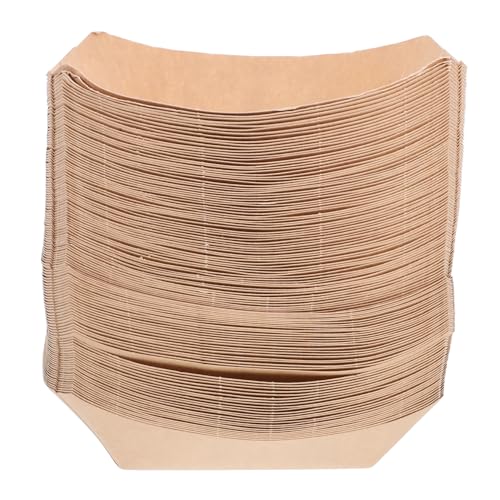 Alipis 125pcs Sushi Serving Boats Trays Platter Paper Food Boats Bulk Snack Holders Party Sushi Boat Plates for Appetizers Appetizer Plates Sushi Serving Tray Paper Khaki