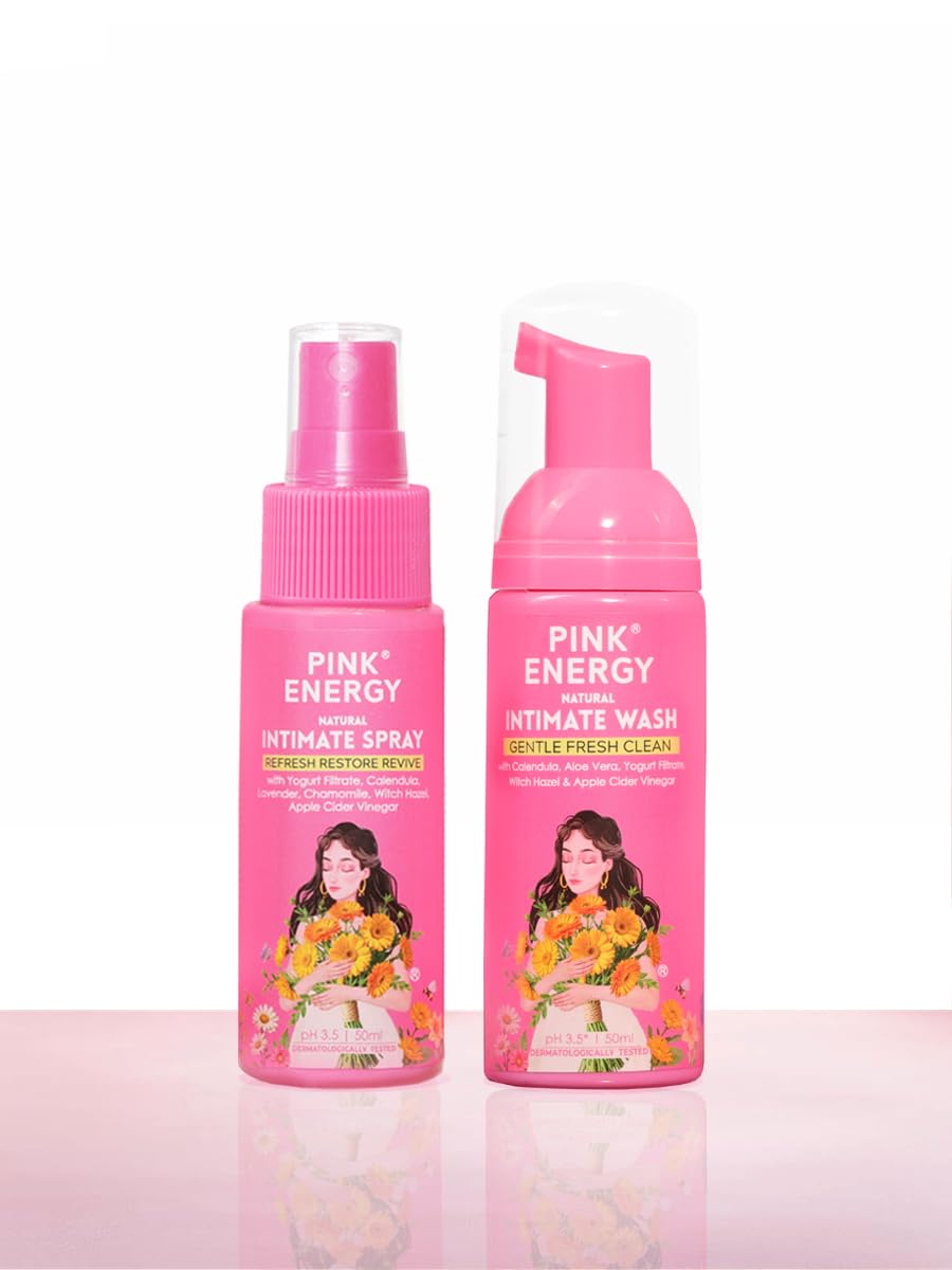 Gentle Glow Duo | Natural Intimate Spray & Calendula Wash 50ML | Mild Care for Daily Freshness and Hygiene