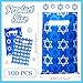GliCraft 100 Pcs Happy Purim Gift Bags with Handles Reusable Star of David Treat Bags Small Plastic Snack Goodies Treat Candy for Hanukkah Purim Passover Party Favor Supplies 9.84''x6.5''