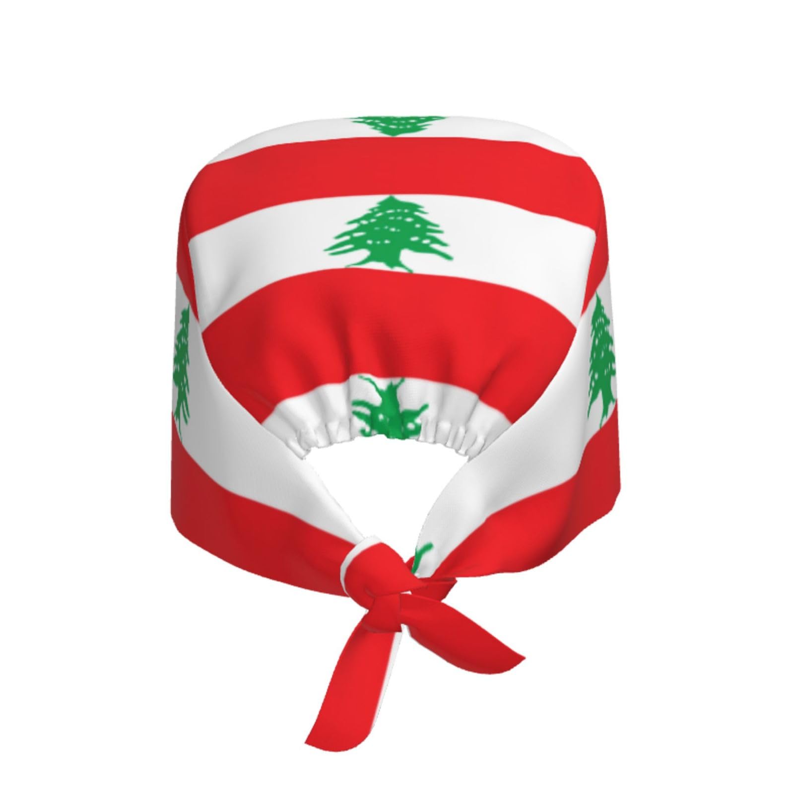 YYHWHJDE Breathable Work Hat Flag of Lebanon Prints Adjustable Comfortable Chef Hat for Women & Men Black