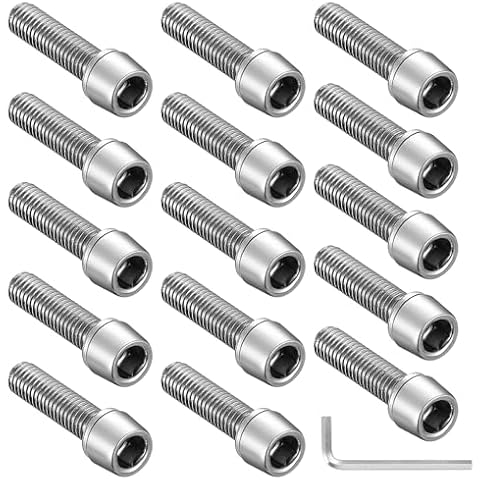 15 Pcs Carbon Steel Bicycle Stem Bolts Cover