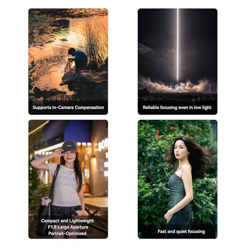 Image of YONGNUO 50mm F1.8S DA Lens for Sony E Mount, Auto Focus F1.8S Large Aperture APSC Frame Standard Prime Lens for Sony E-Mount Mirrorless Cameras (Black)