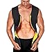 Cimkiz Sauna Vest for Men Waist Trainer Zipper Neoprene Sauna Suit Tank Top (L, Yellow)