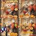 MHwan Halloween Blutige Aufkleber, halloween dekoration, Bunte Halloween-Fensteraufkleber Wiederverwendbare PVC-Aufkleber für Halloween-Schaufensterdekoration, 4 Stück, 50 x 70 cm