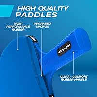 Vista 5 de PRO-SPIN Juego de ping pong portátil con red retráctil para cualquier mesa, juego de tenis de mesa todo en uno con paletas de ping pong, pelotas