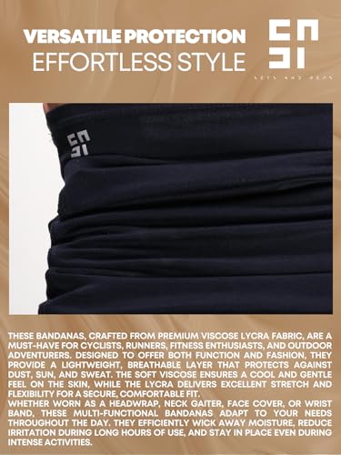 Image of Viscose Lycra Head Bandana for Men & Women | Odour-free & Breathable | Durable & Multipurpose Bandana for men biking