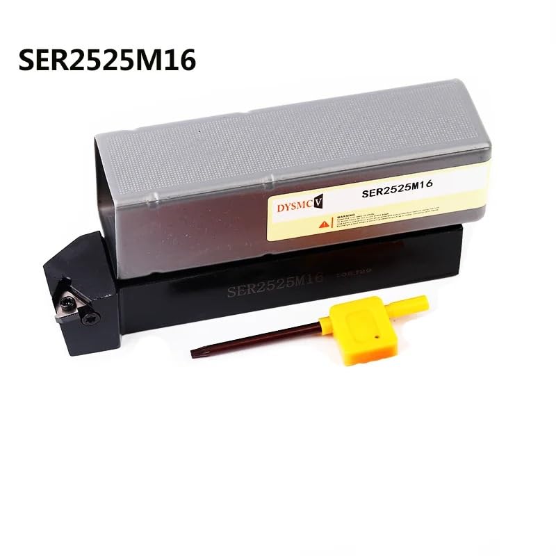 1pc SER2020K16 SER2525M16 and 16ER AG60 UE6020 VP15TF Insert CNC Lathe Machine Cutter External Thread Turning Tool Holder Sets(16ER AG60 UE6020,NO Holder)