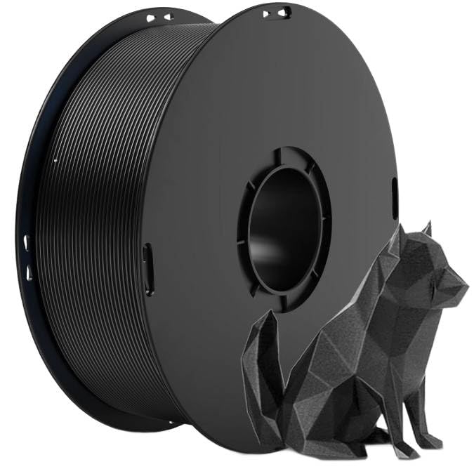 Image of 3IDEA PLA Metal 3D Filament Black, 1.75mm, Weight-1kg