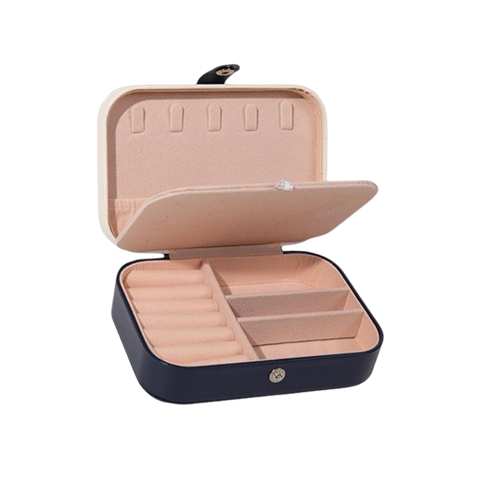 MWTSYSQ Women Jewelry PU Leather Jewelry Box Display Portable Necklace Earring Brooch Black Women Jewelry