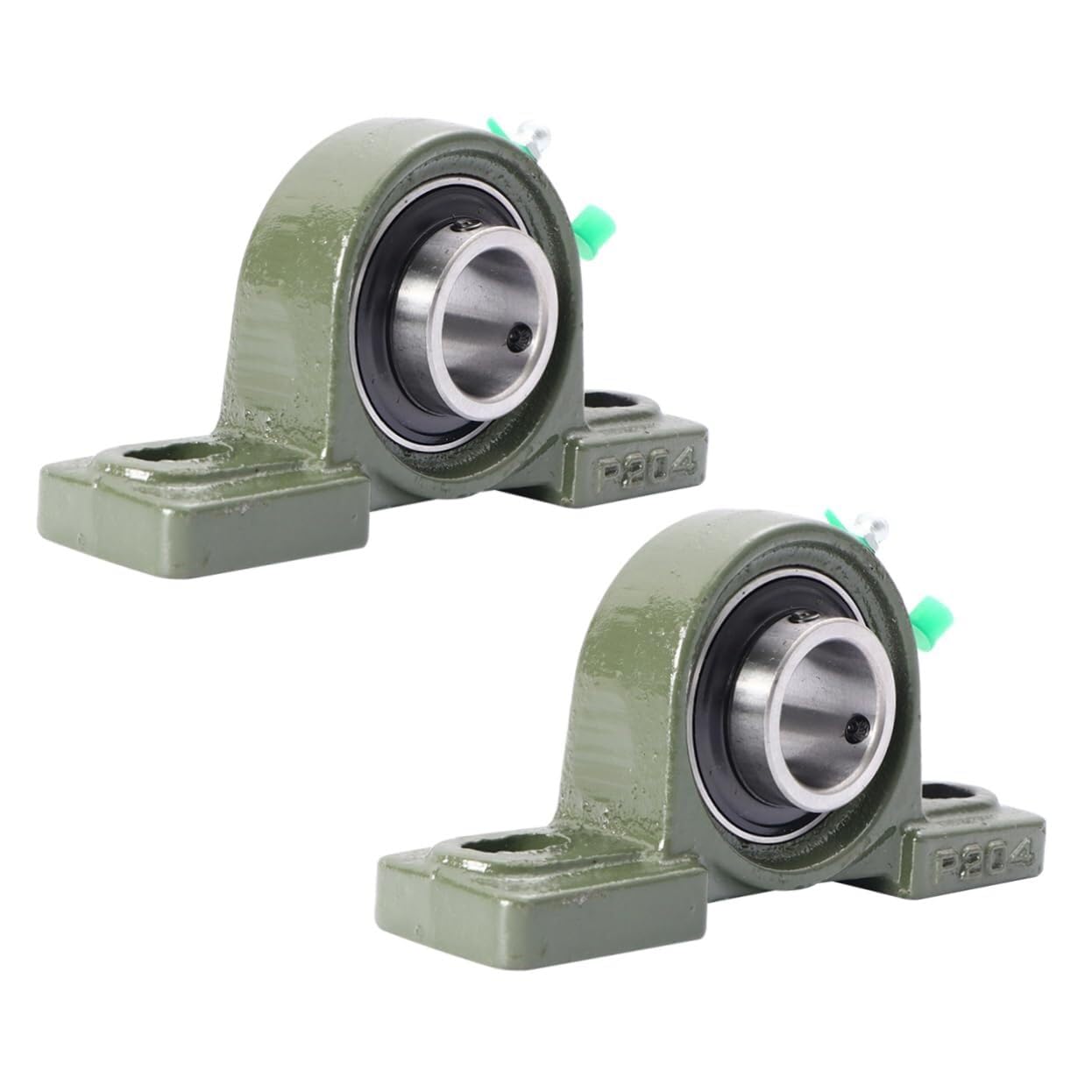 Aspectos, 2 piezas de rodamiento esférico, autoalineable, base bloque almohada, rodamientos 1 orificio, bolas montado, rodillo, verde