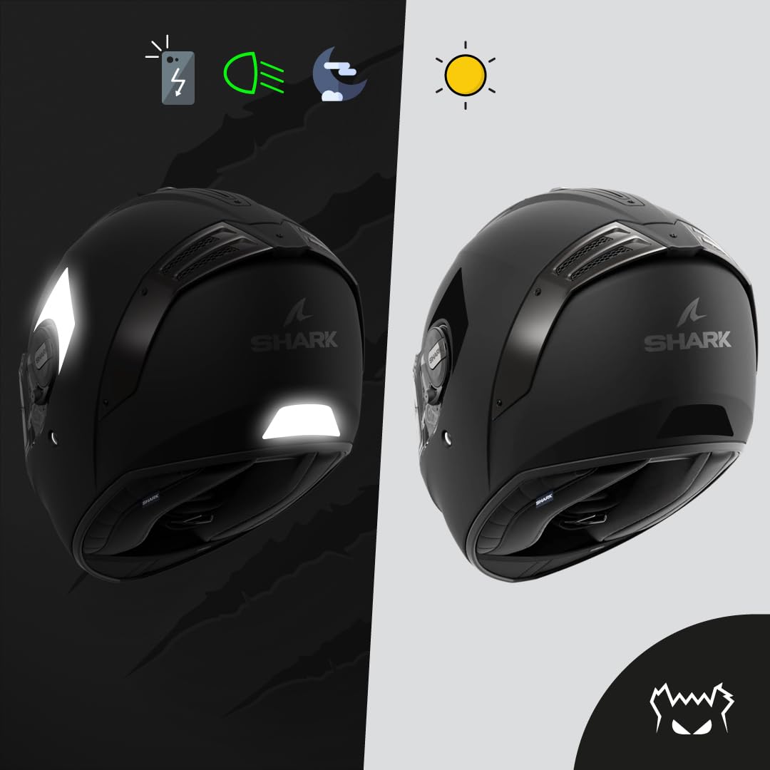 FYB Reflektierende Helm-Aufkleber Für Shark Spartan RS – 4er Set, 3M™ Tech, Wiederverwendbar & ECE 104