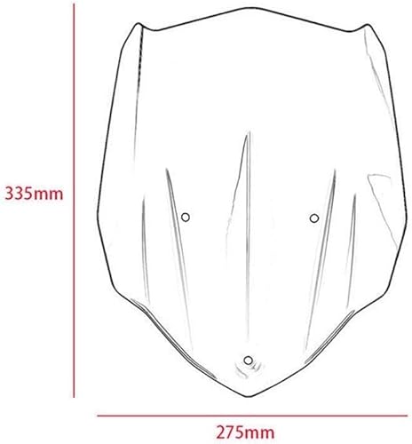 Miniatura 3 de Motorcycle Windshield Smoke Color and Black Color Windscreens Wind Deflector Screen Compatible with MT03 MT 03 2016 with Mounting Bracket Windshield