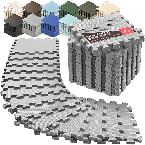 Esterilla Fitness Puzzle para Suelos de Gimnasio | Set de Protección Goma Espuma Losas Caucho para Máquinas de Deporte, Alfombrilla Protector Expandible Tatami Tapiz Alfombra Colchonetas Pesas Gym