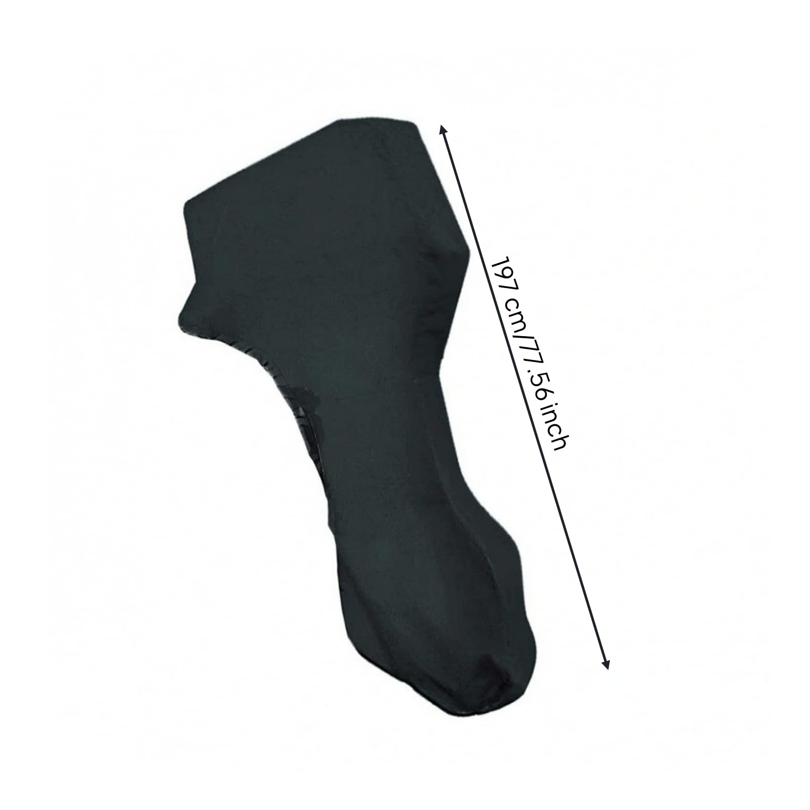 Copertura per Motore Fuoribordo , Nero 210D Con Rivestimento Argentato , size to 3
