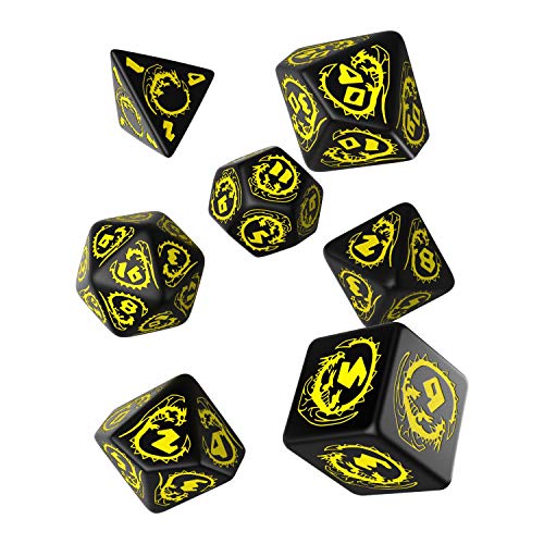 Q-Workshop Dragon Dice Black/Yellow (7) Board Game