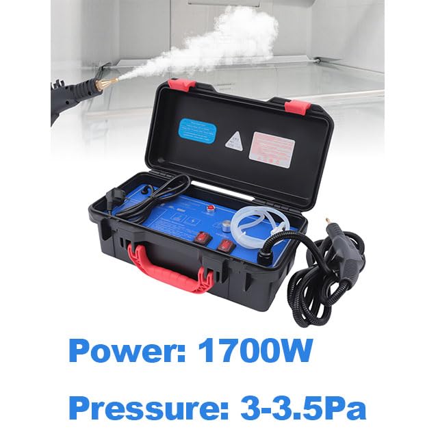 EurHomePlus 3-in-1 High Heat Steam Cleaner, 1700W High Temperature Hand Steamer Portable Steam Cleaning Machine, High Pressure Hand Steam Cleaner, High Pressure Steam Washer for Home and Car, Black