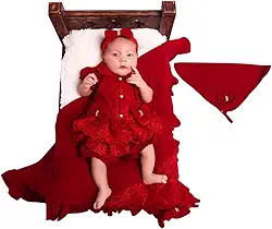 Saída de Maternidade Para Bebê Luxo Verão Vermelho 04 Peças