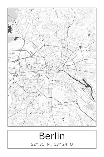 Moin Socks Berlin: Geschirrtuch/Abtrockentuch/Küchenhandtuch mit Karte BZW. Stadtplan von Berlin