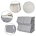 SONGMICS Set of 3 Stackable Storage Bins, Fabric Storage Boxes with Lids, Stackable Storage Cubes with Magnetic Closures, a Semi-Open Front, Lid Can Stay Open after Stacked up, Gray URLB12GYV1