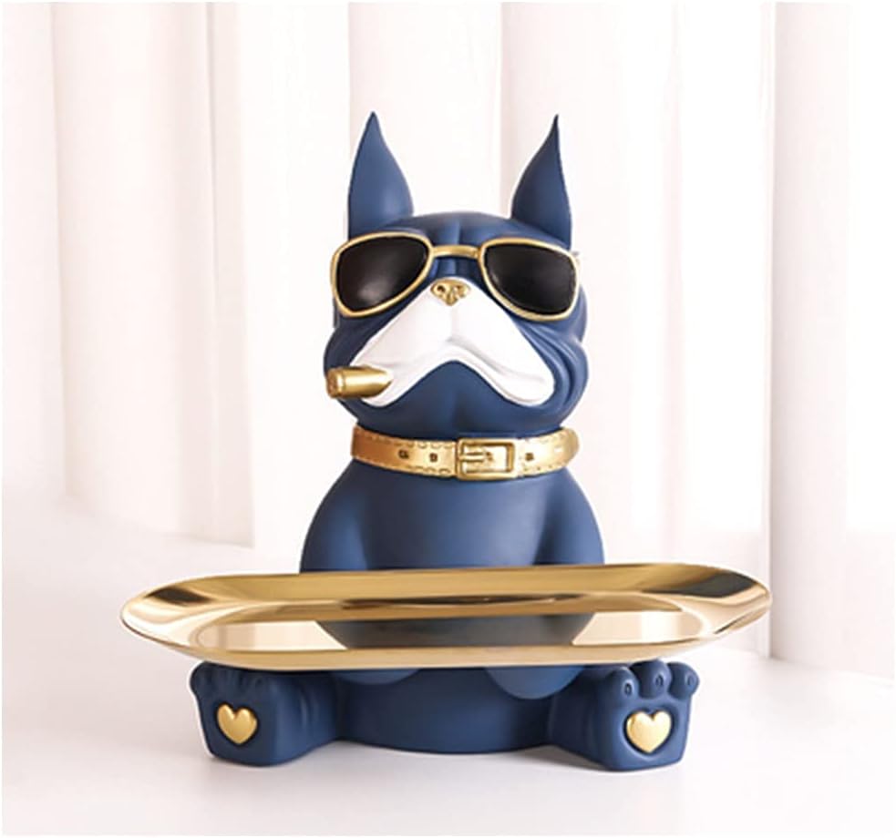 Figurine Storage Box, Key Holder Bowl for Entryway, Candy Dish Earring Jewelry Ornament Organizer Holder Resin Art Sculptures Figurines Or Table Home Bar Office Gift Ideas
