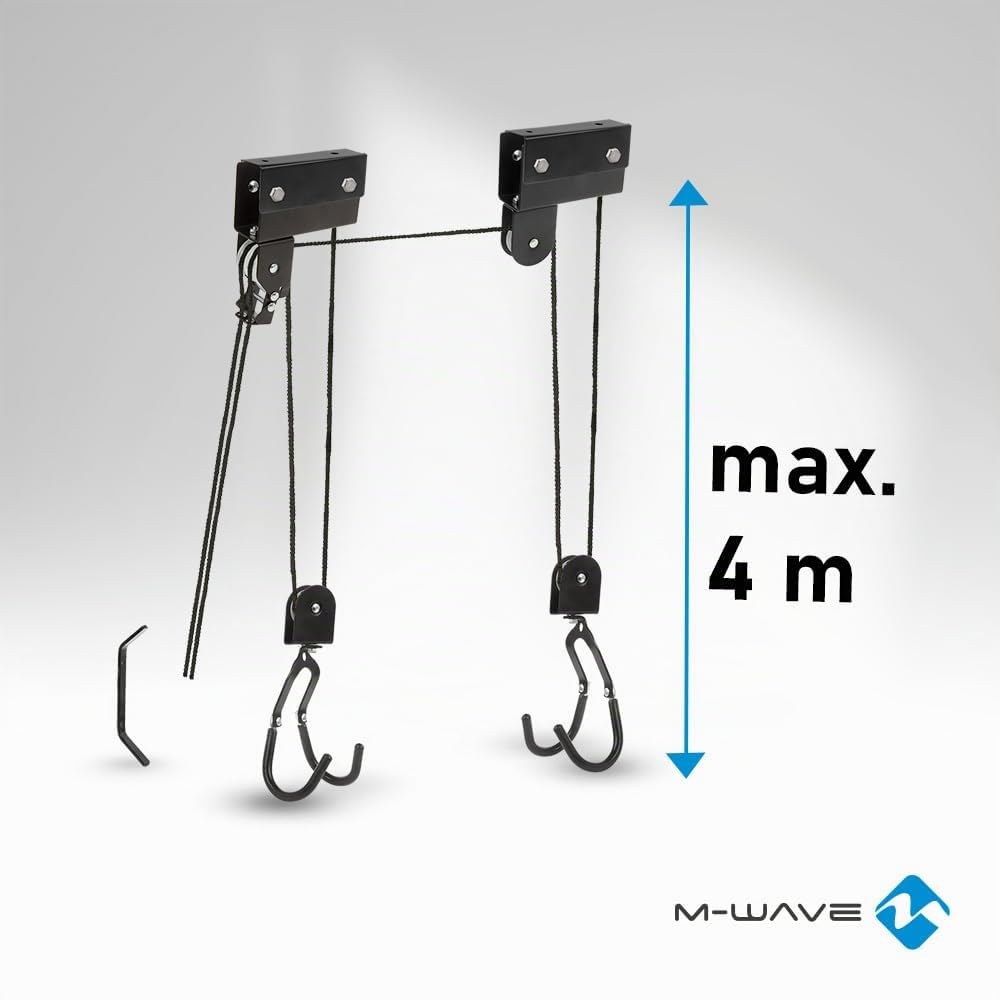 M-Wave Bike Lift Strong Ascenseur de vélo Noir | Porte-vélos