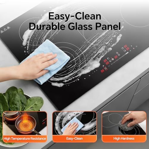 Image of Ranein 30 Inch 5 Burner Electric Cooktop, 8800W, 240V