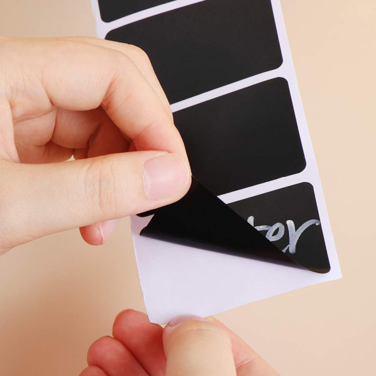 Lurrose 450stücke Abnehmbare Schwarze Kreidetafel Etiketten Rechteckige Selbstklebende Aufkleber Mit Stift Für Gewürzgläser Küche Büro Und Heimorganisation