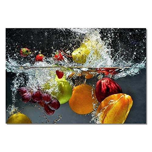 Affiches murales fruits et légumes sous l'eau décoration chambre 60x80cm