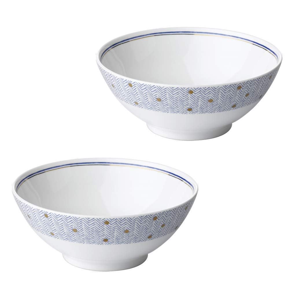 HANKOOKChinaware 한국도자기 Fine Bone China Moire Bowl Set (2pcs), Dojagi, Dinnerware set