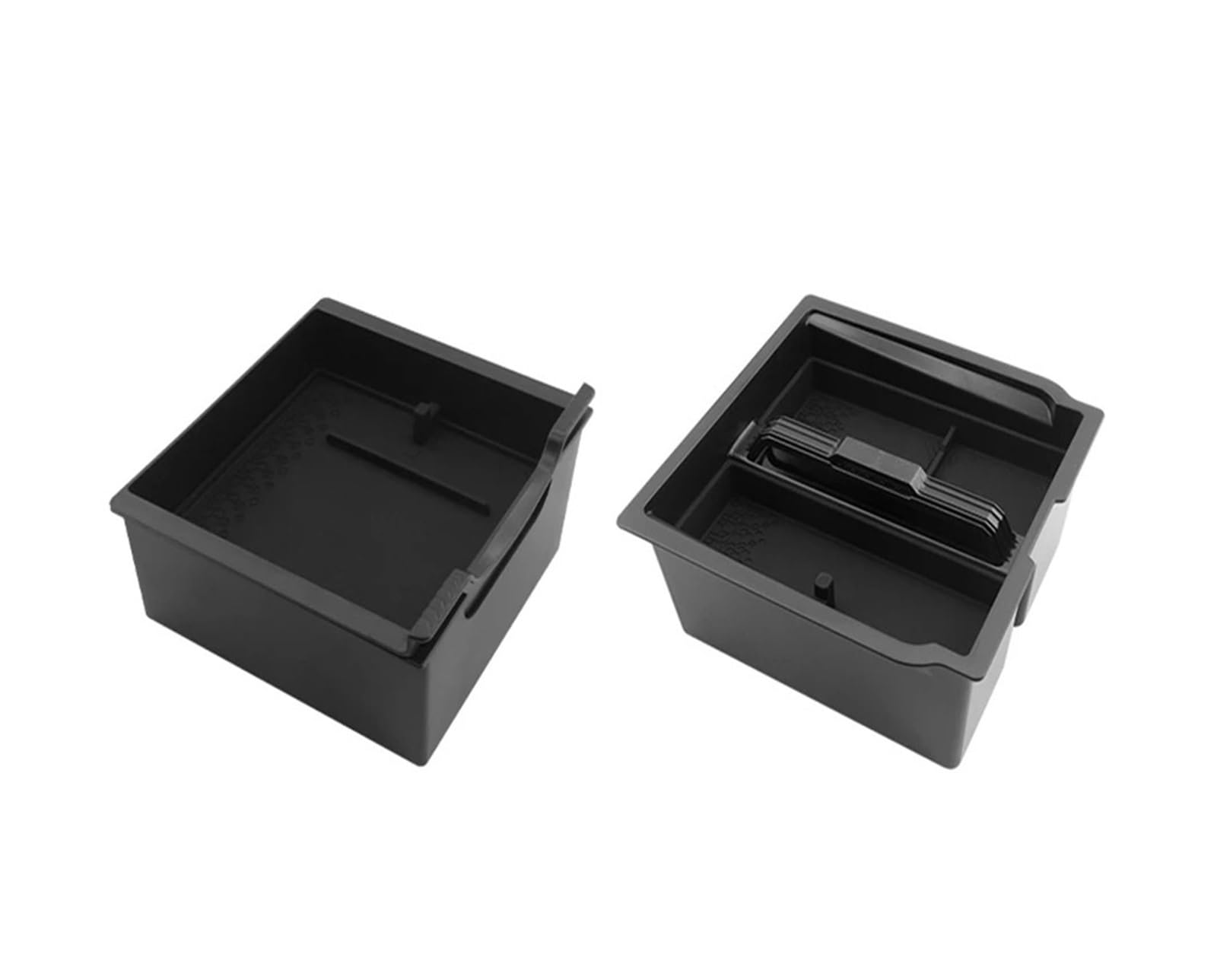 HXVGEGKPYK Armrest Storage Tray For Tesla For Model Y For Juniper For Model Y L 2025 2026 Double-layer Armrest Storage Box ABS Center Console Tray Centre Console Storage Box(3)