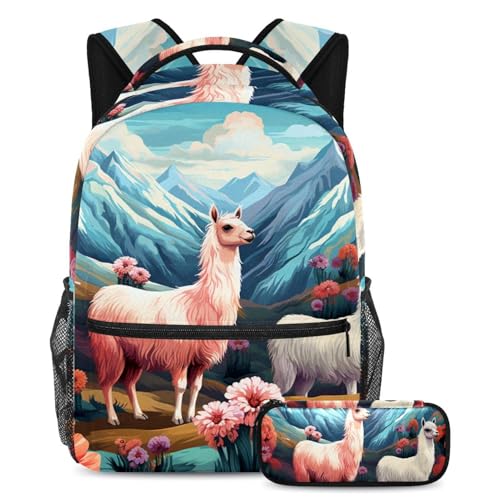 Cartables grande capacité style artistique alpaga pour ranger facilement tous les cours d'ado