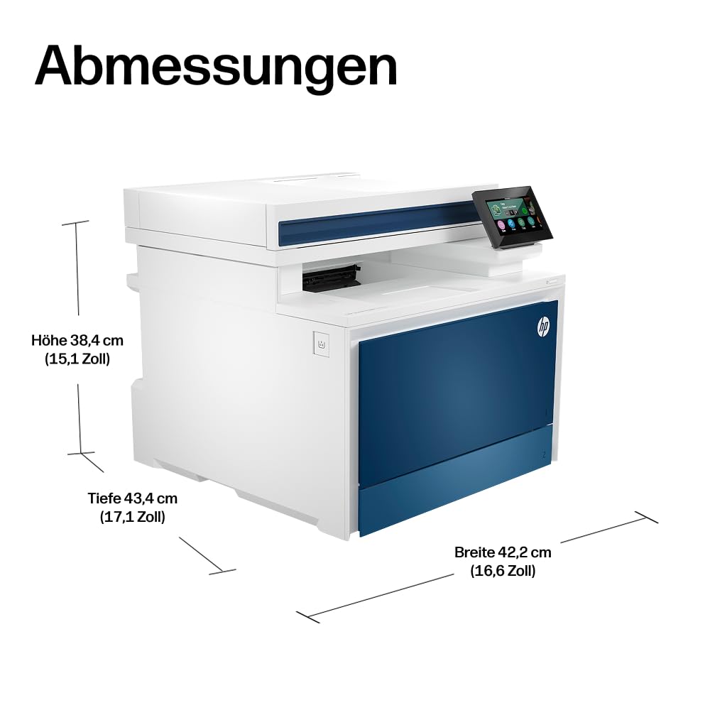HP Color LaserJet Pro MFP 4302dw A4 Multifunktions-Farblaserdrucker, Automatischer beidseitiger Druck, Hohe Druckgeschwindigkeit, Bis zu 50.000 Seiten pro Monat, Wi-Fi, Wolf Pro Security