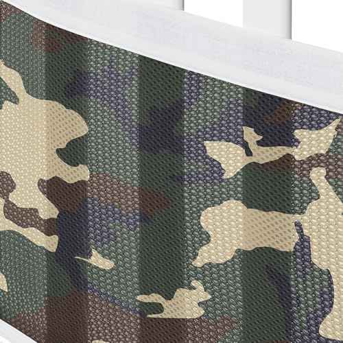 Image of Sweet Jojo Designs + BreathableBaby 2-Piece Breathable Mesh Crib Liner Set (Woodland Camo) for Boys, Baby, Infants /Newborn Nursery (Rustic, Forest, Army Military, Camouflage Print, Beige, Green /Black)