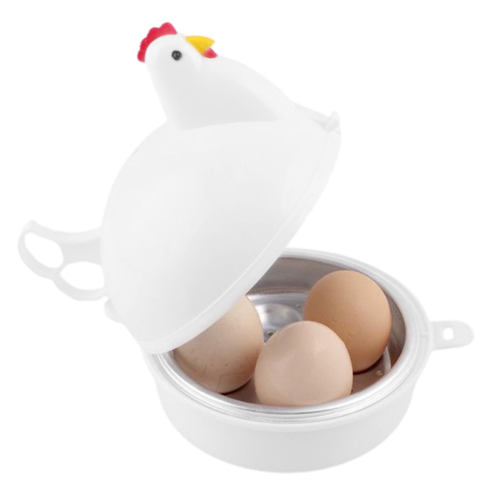 Microwave Egg Poacher, 4 Egg Cooker Chicken Shaped Microwave Eggs Boiler, Cooker Boiler Steamer Gadgets for Hard Boiled Eggs, Poacher Boiler Cookers for Home Kitchen Restaurants
