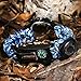Survival Bracelet Watch, Men/Women Waterproof Emergency Survival Watch with Paracord Whistle Fire Starter Compass and Thermometer, 6 in 1 Multifunctional Outdoor Survival Gear (Blue)