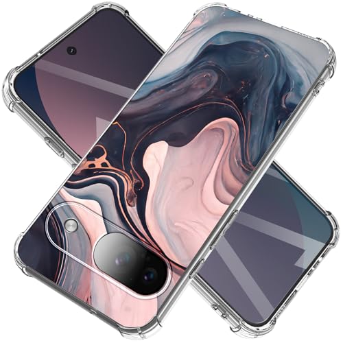 CLATUK for Google Pixel 9 Case Camera Lens Protector, [Marble Slim]+[Anti-Drop Shockproof Protective] Soft TPU Women Stylish Pixel 9 Phone Covers 2024 6.24 Inch - image 1