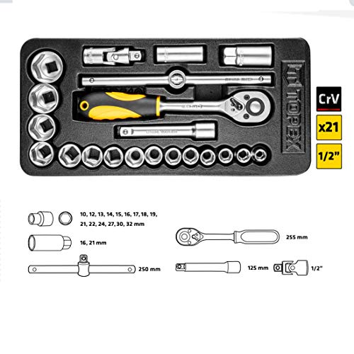455 tlg Profi Werkstattwagen bestückt Werkzeugkasten gefüllt Werkzeugkiste Werkzeugkoffer Werkzeugwagen Werkzeugset – Bild 4