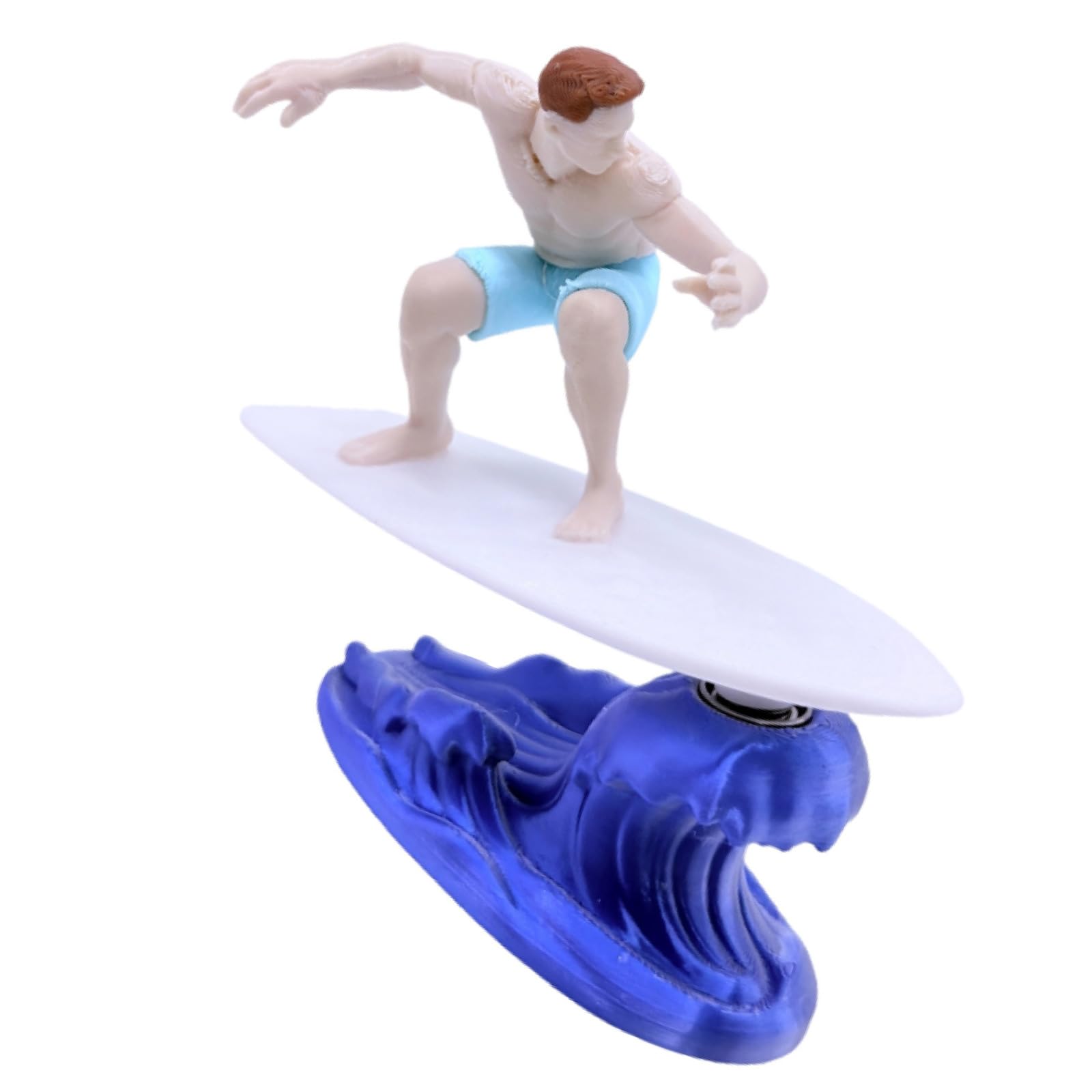 SHYYOULQE Inertial Motion Surfing Figure Sculpture Car Dashboard Decoration Handcrafted with 3D Printing Technology Muscle Boarder Bobblehead Figure