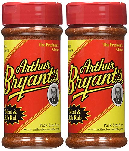 Arthur Bryant's BBQ Meat and Rib Rub (6 oz) — BBQ Rub for Ribs, Brisket, Chicken, Pork & More — Rib Rubs for Smoking and Grilling (2-Pack)