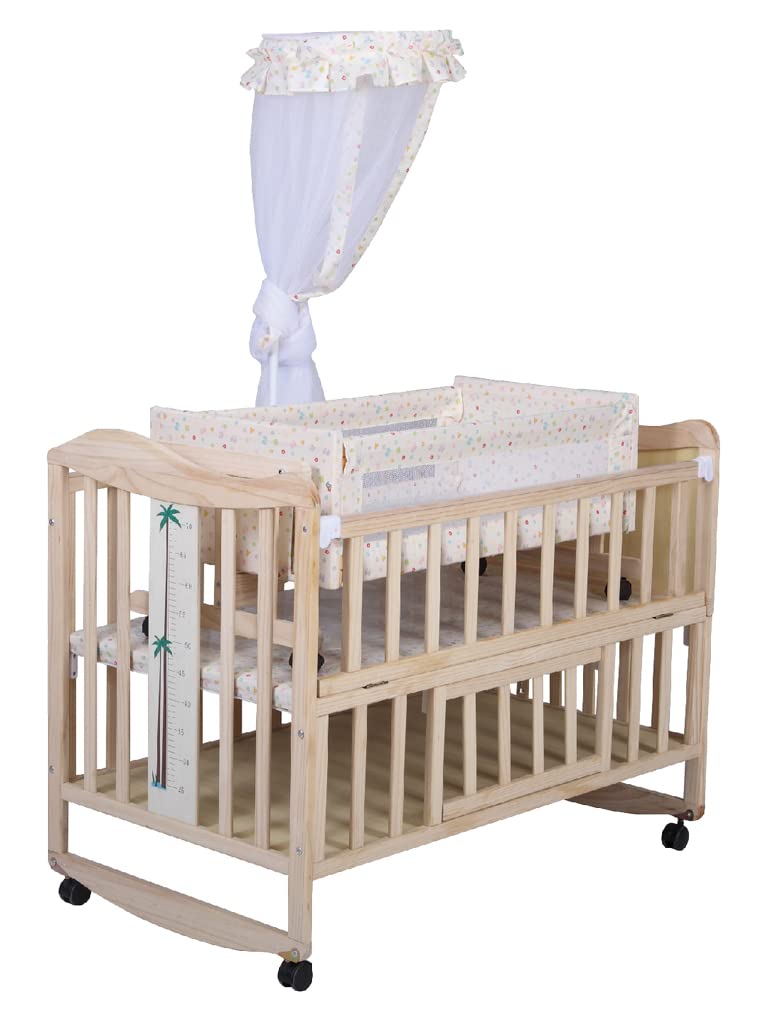 Buy Mee Mee Rocking Baby Cot with Swinging Baby Cradle/Baby Crib Premium Wooden Quality2 in 1