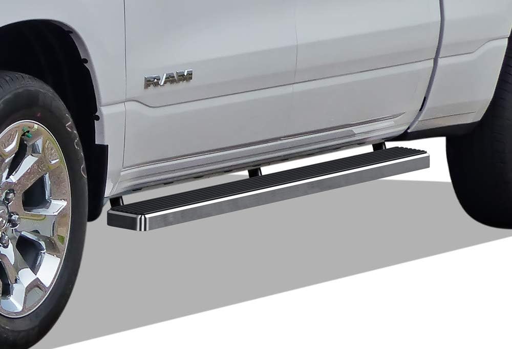 APS Premium 5in 304 Stainless Steel Running Boards Compatible with Dodge Ram 1500 Crew Cab 19-26